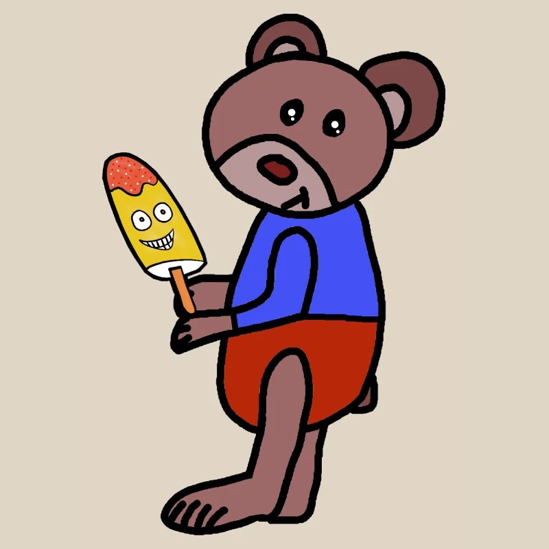 Bär Teddy  Eiskrem  Eis Kind