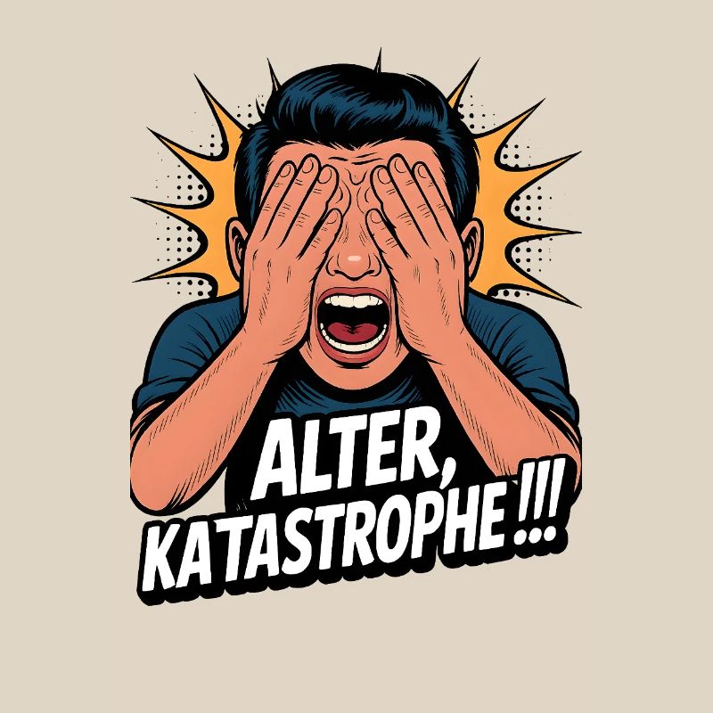 Alter! Katastrophe lustiger Spruch Facepalm