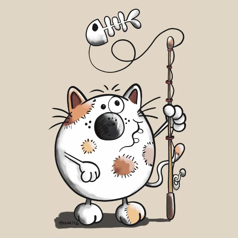 Mignon Chat et poisson