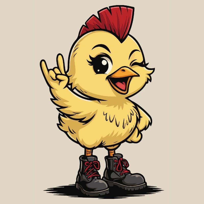 Punk Rock Chick with Boots
