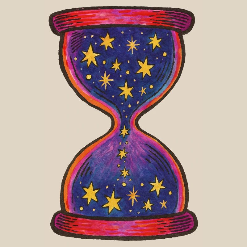 Celestial Hourglass Artistic Pattern
