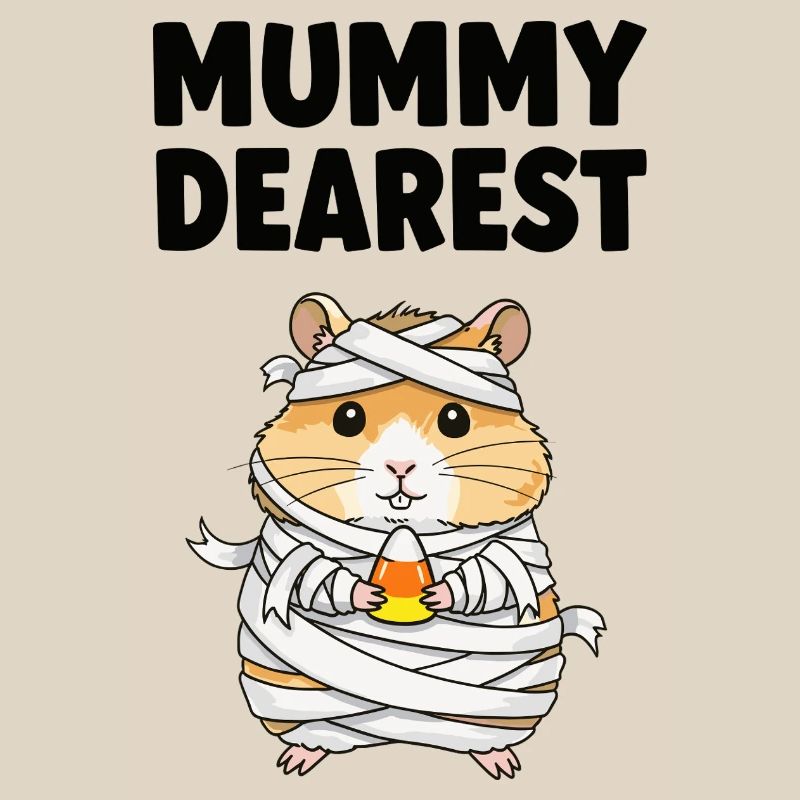 Mummy Dearest Hamster with Candy Corn