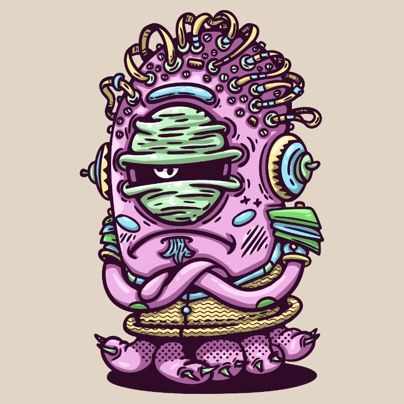 Créature extraterrestre rose de l’espace