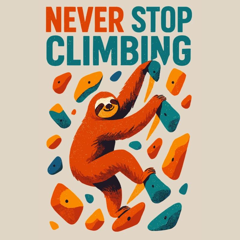 Bouldering Sloth Climbing Motivation Gift