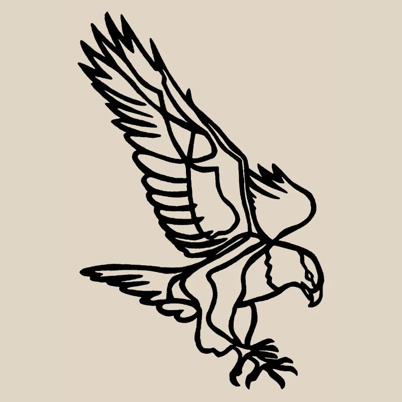 Black Eagle in Flight