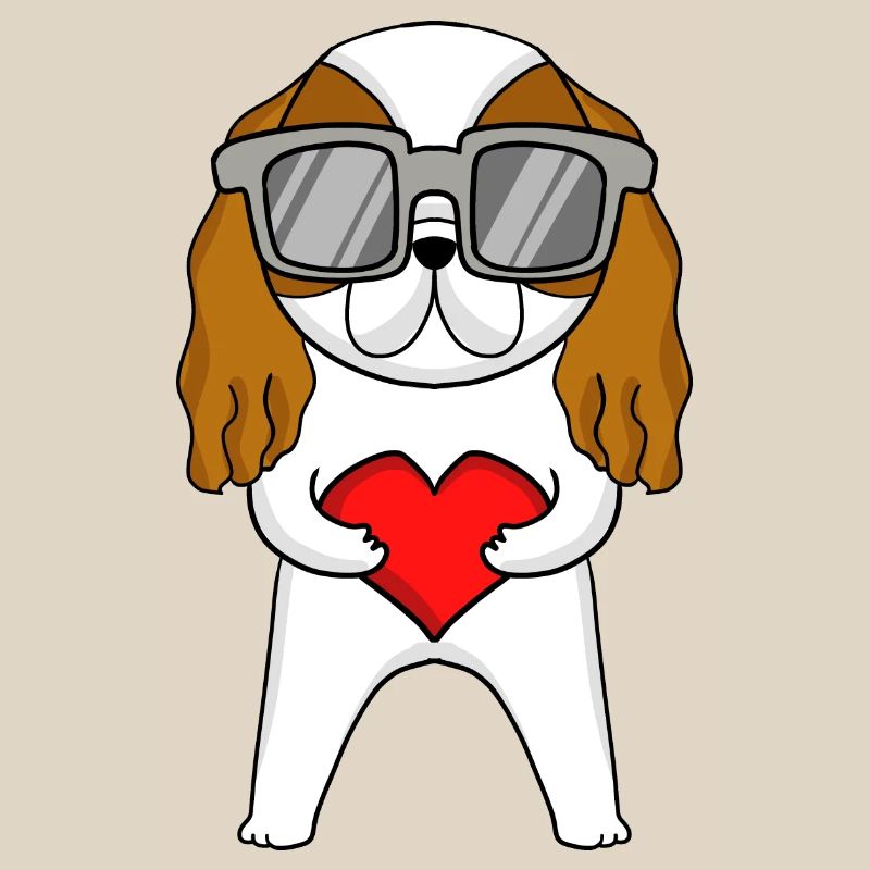 Cavalier King Charles Spaniel with sunglasses