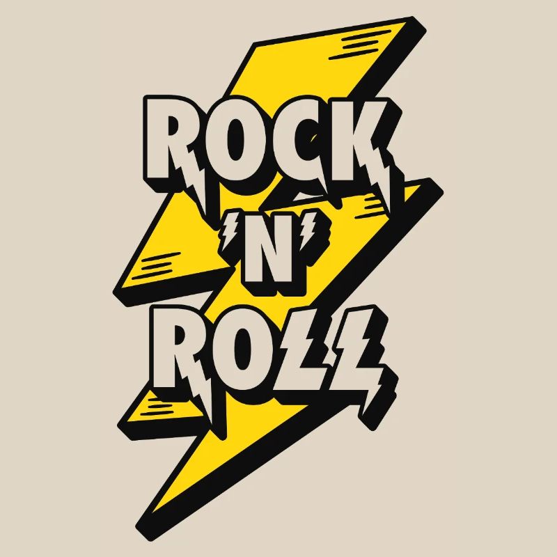 Electrifying Rock and Roll Lightning Design