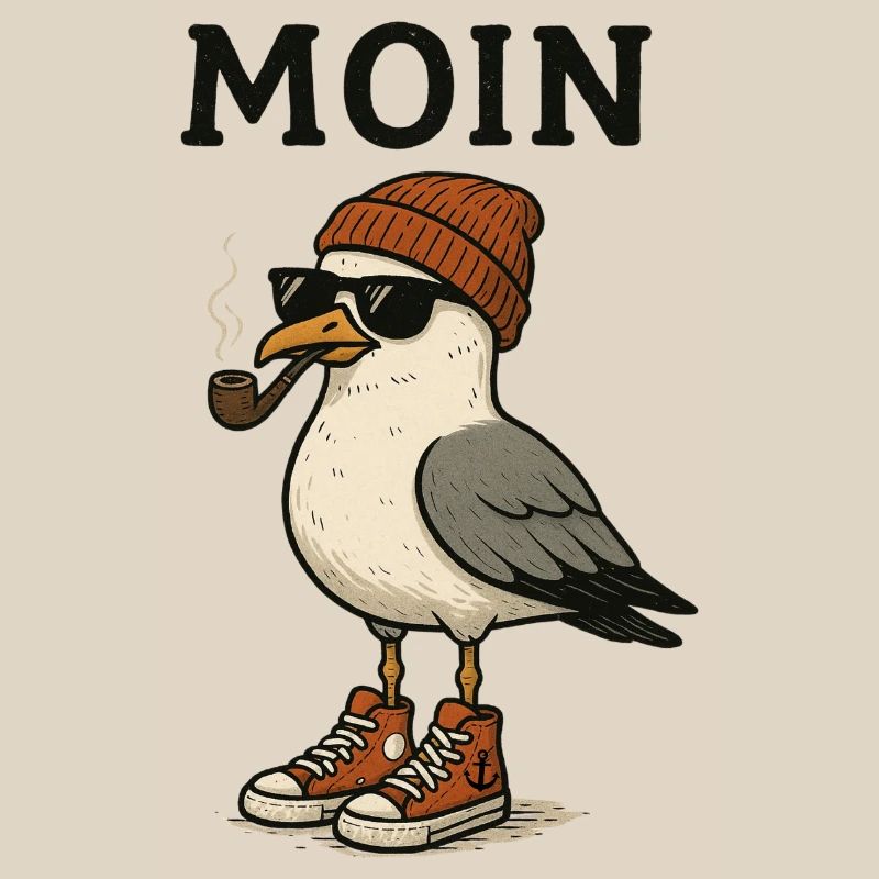 Moin Seagull Pygargue à queue blanche avec accessoires de style urbain