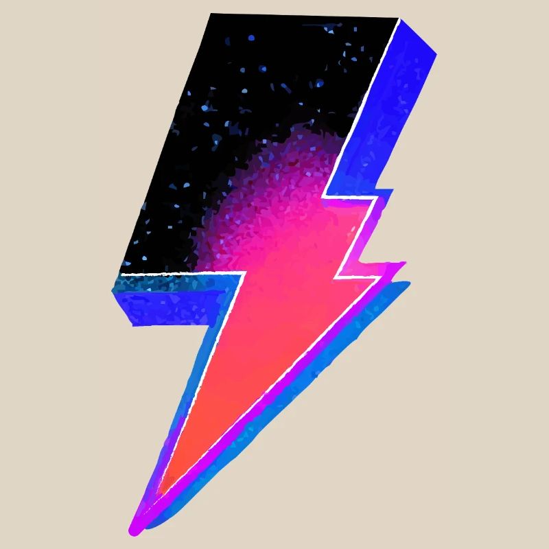 Neon Lightning Bolt Gradient