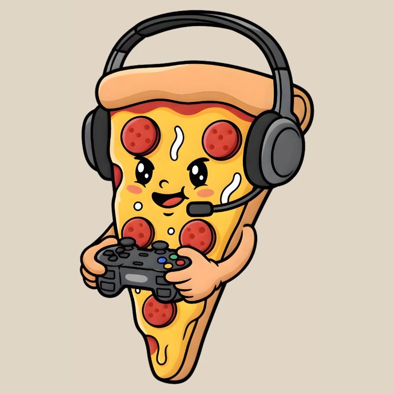 Dessin animé de pizza de jeu