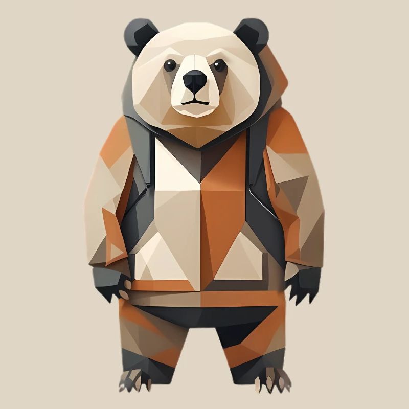 Polypanda Panda Low-Poly