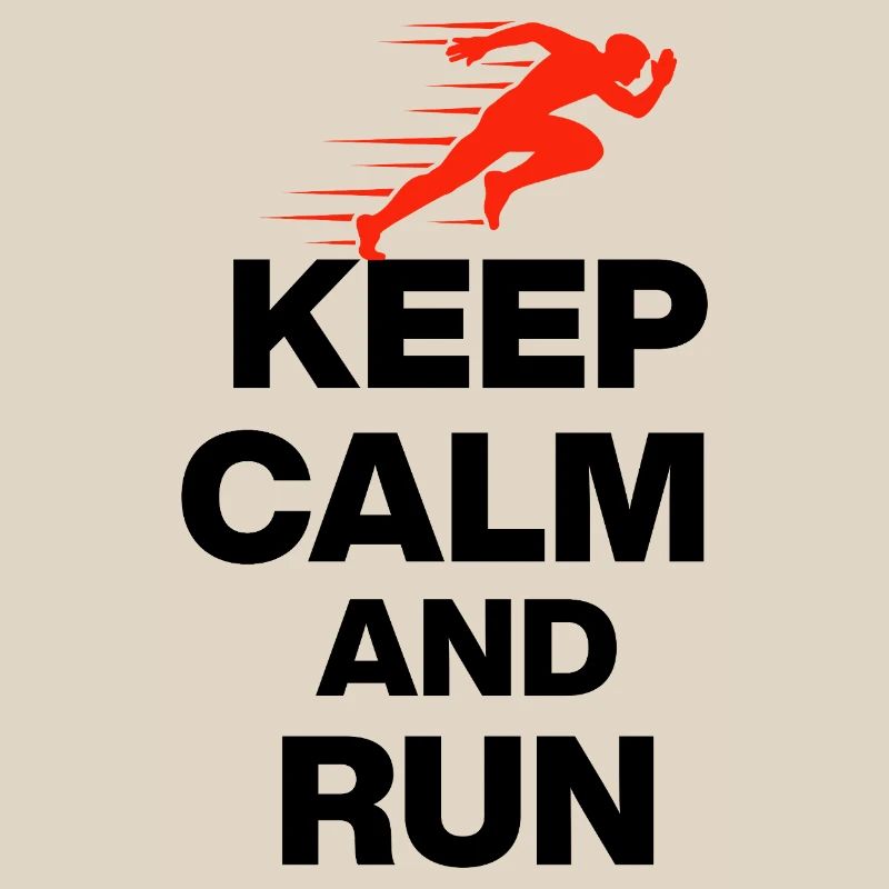 KEEP CALM AND RUN! RUNNER MARATHON GIFT JOGGING