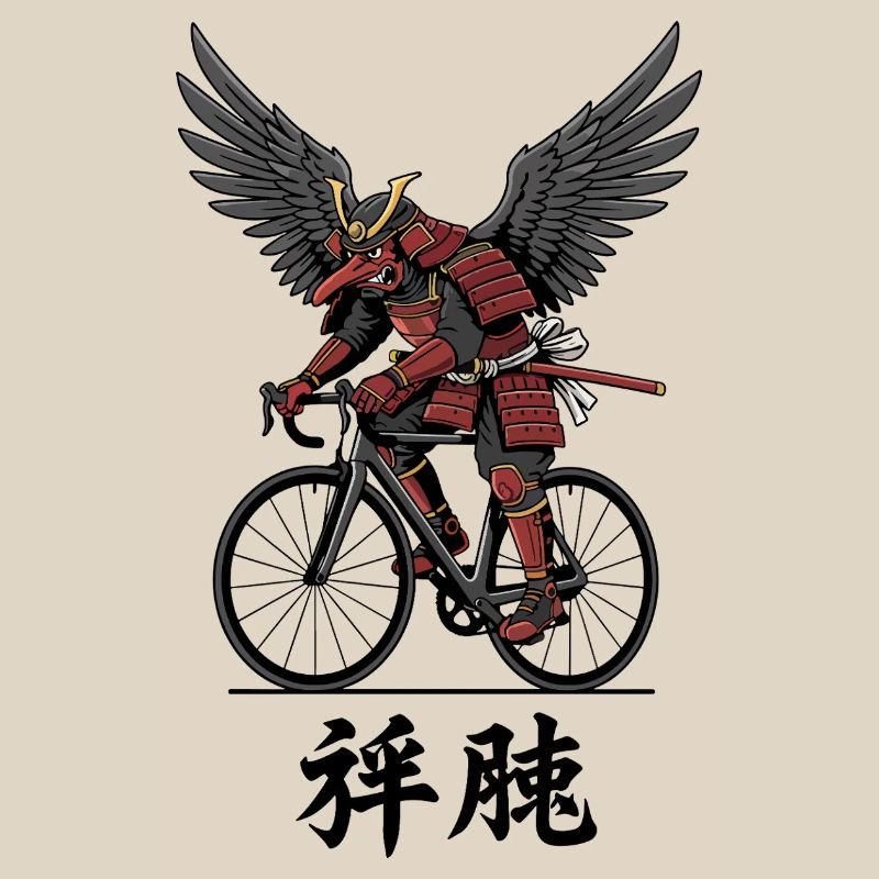 Samouraï ailé à vélo