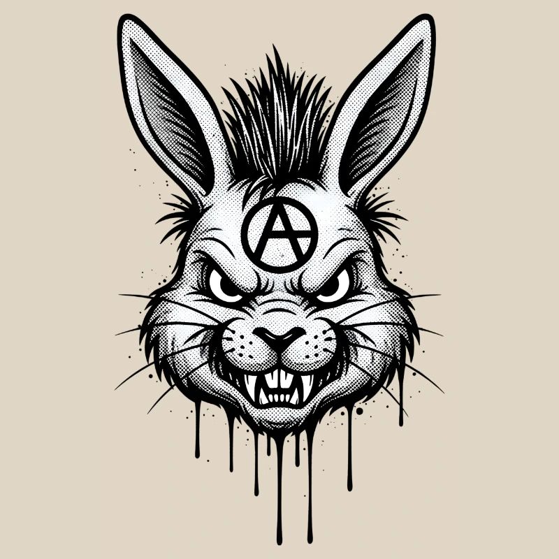 Heavy Metal Easter Bunny Rocker Easter Hardcore Bunny