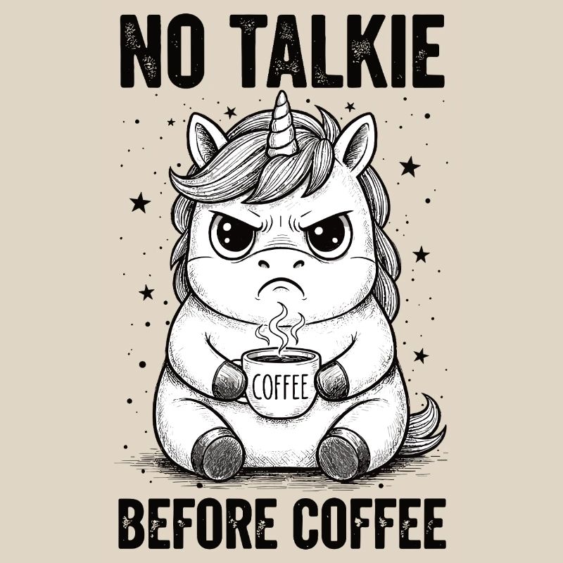 Pas de conversation devant une licorne amoureuse du café