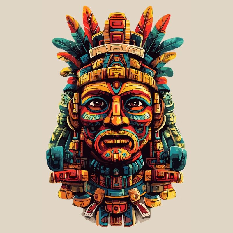 Aztec Feather Mask
