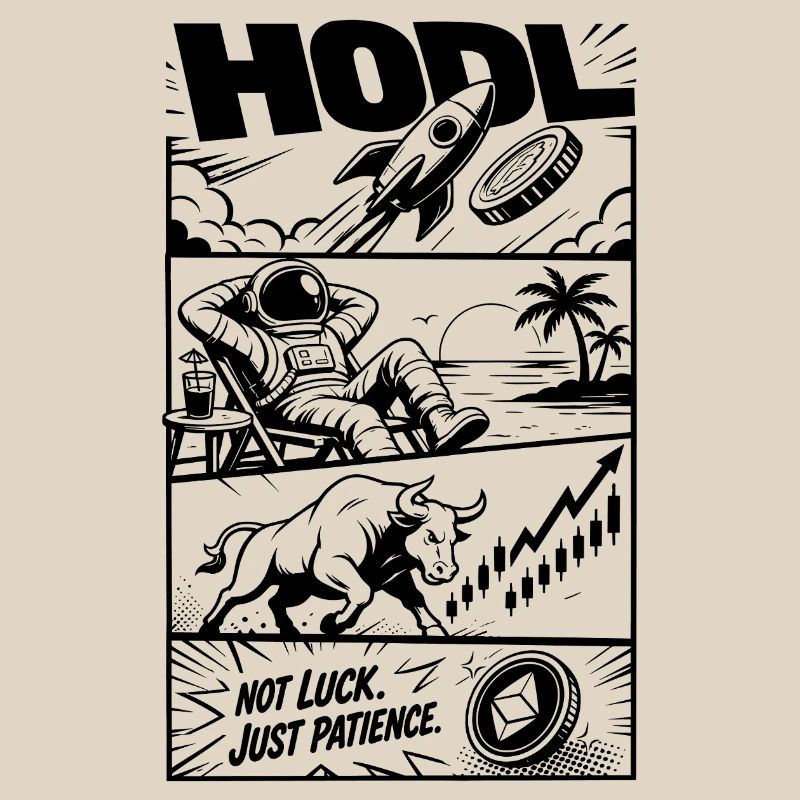 HODL Crypto Rocket Meme