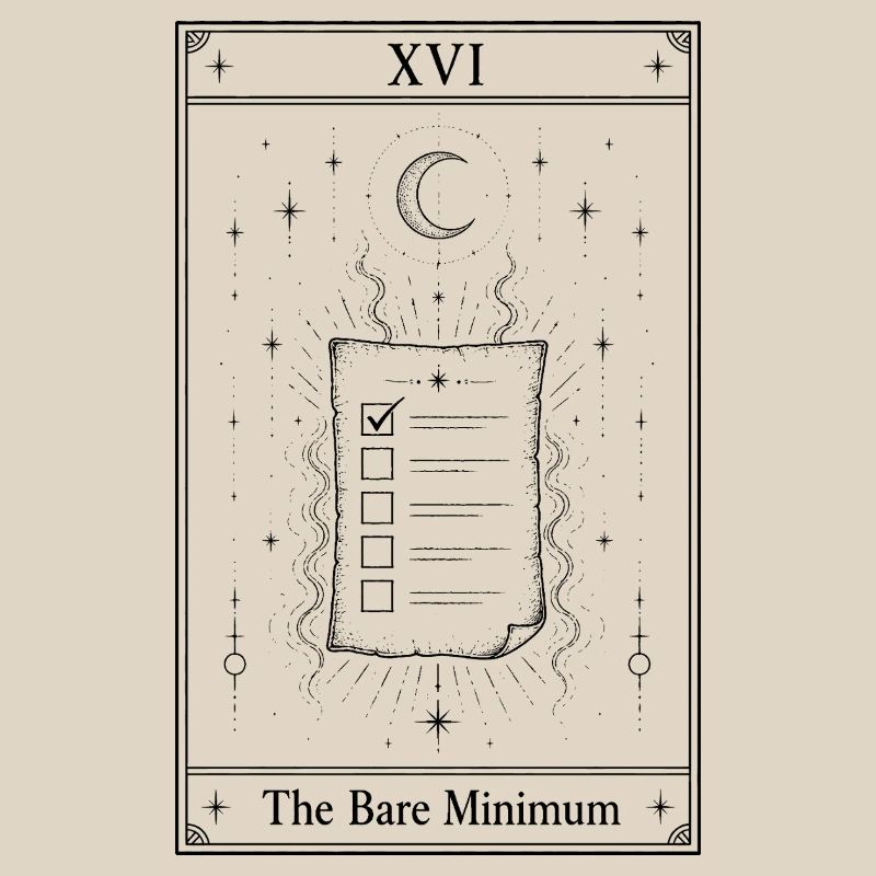 Le strict minimum | Carte de tarot