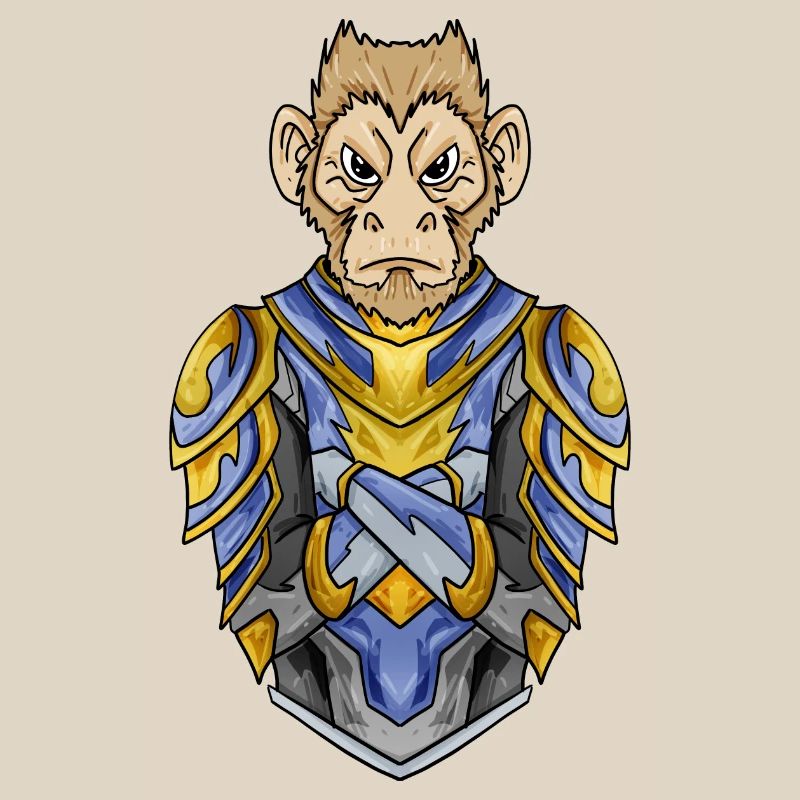 Knight Monkey with Armor Crusader