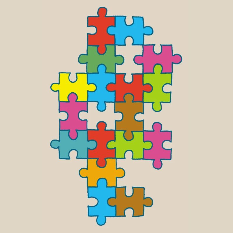 puzzle incomplet multicolore
