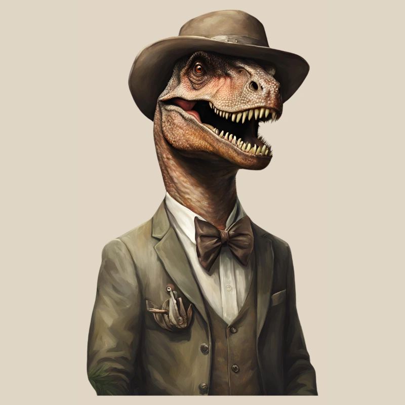 Dapper Dinosaur Portrait