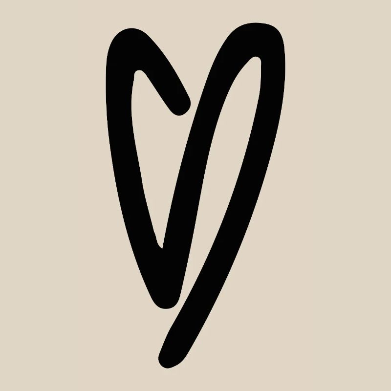 Conception de ligne de cœur dessinée à la main