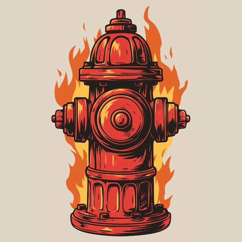 Fire Brigade Dad T-Shirt Gift Fire Brigade Fire Hydrant