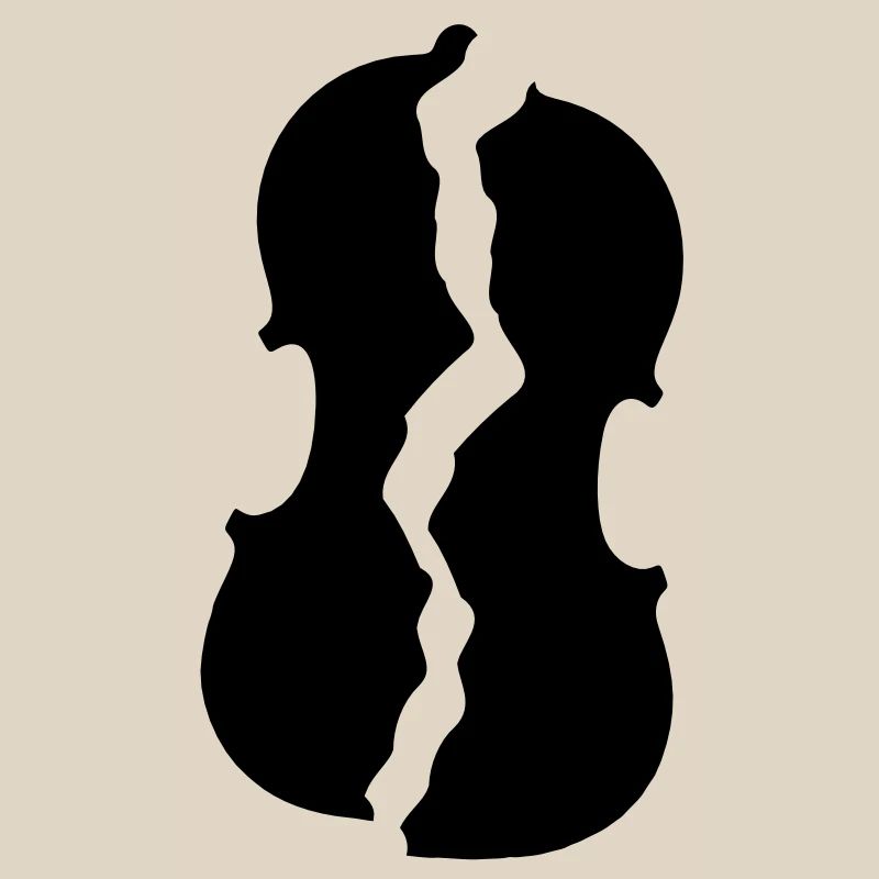 Broken violin