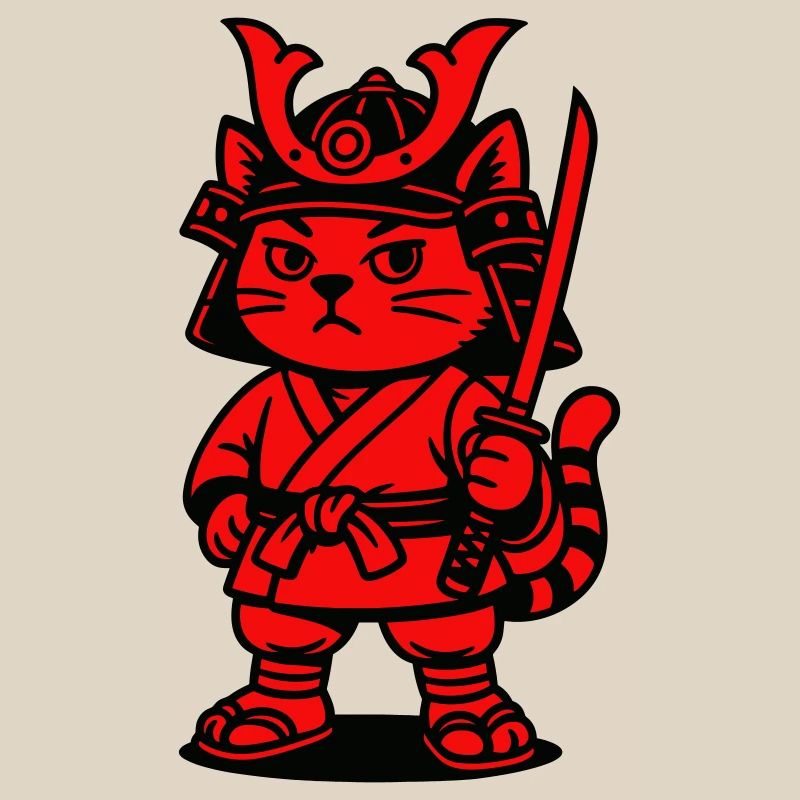 Chat samouraï