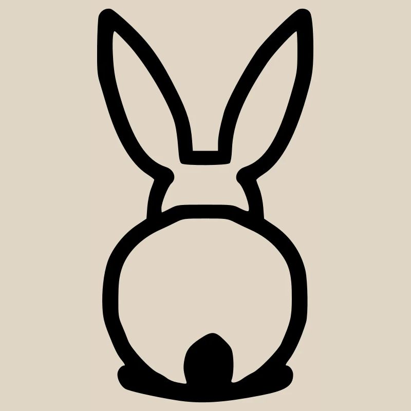 cute rabbit from behind