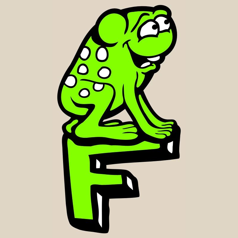 Letter F Frog Toad Name ABC Learning School