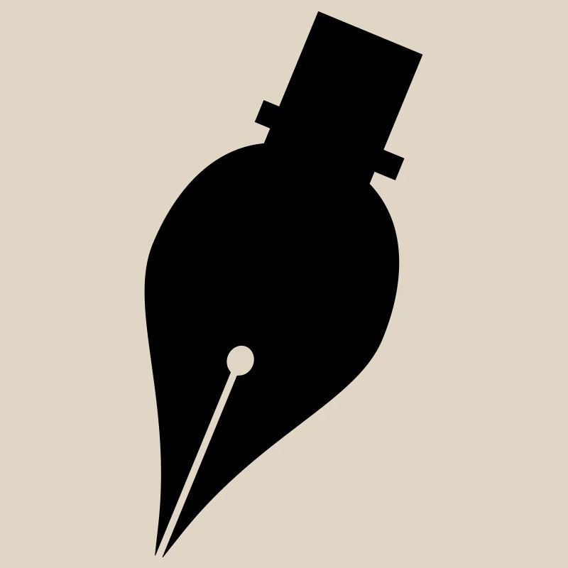 Schreibstift oder Tintenstift-Logo für Schreiber