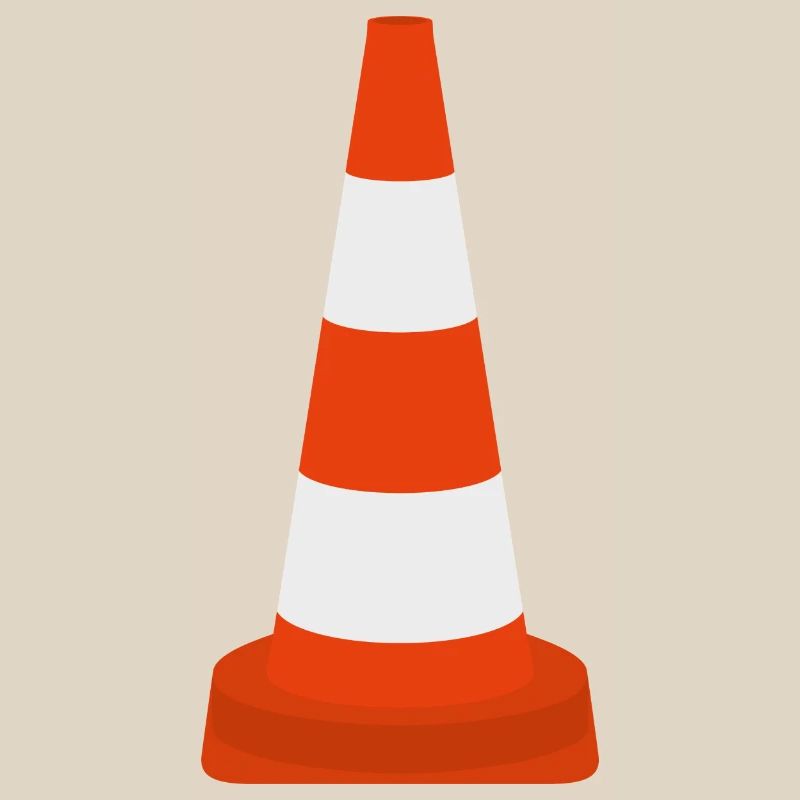 Cône de cône de trafic de pylônes Cône d’avertissement Cône icône de cône