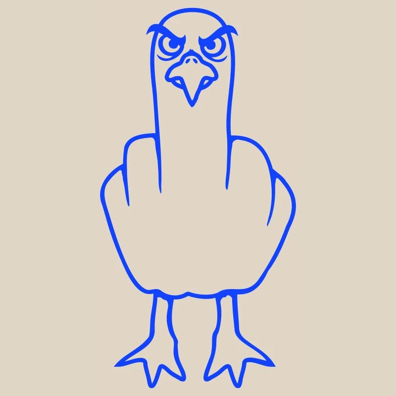 Möwe Mittelfinger Beleidigung Stinkefinger frech