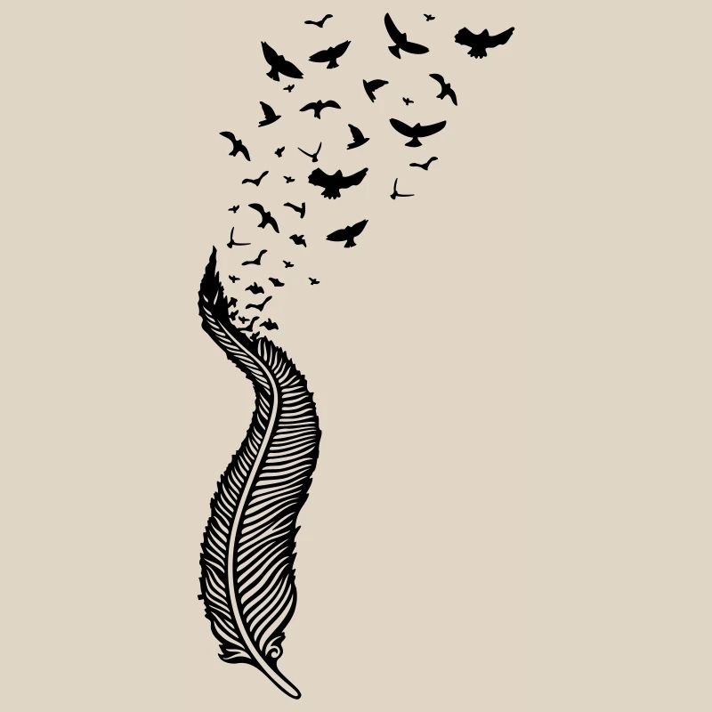 Large feather from which many birds fly