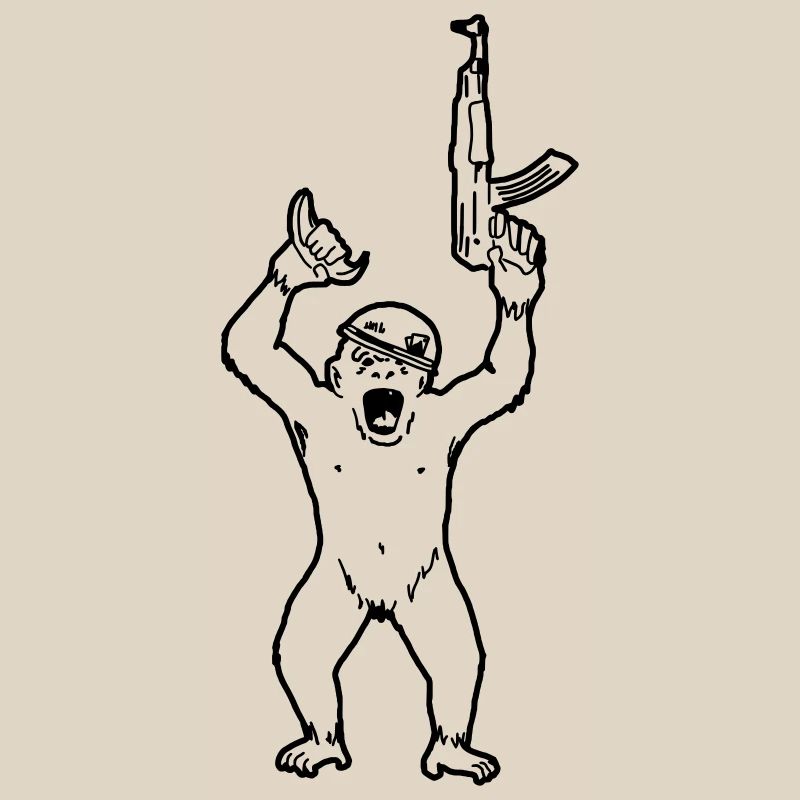 chimp machine gun
