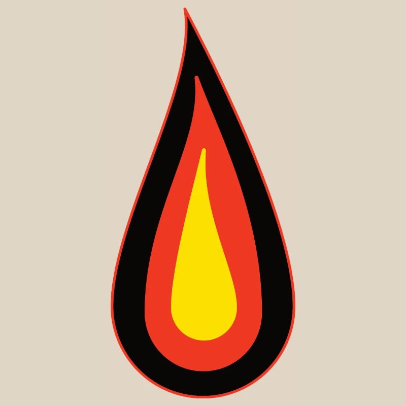 Germany Flame - Black Red Gold Design