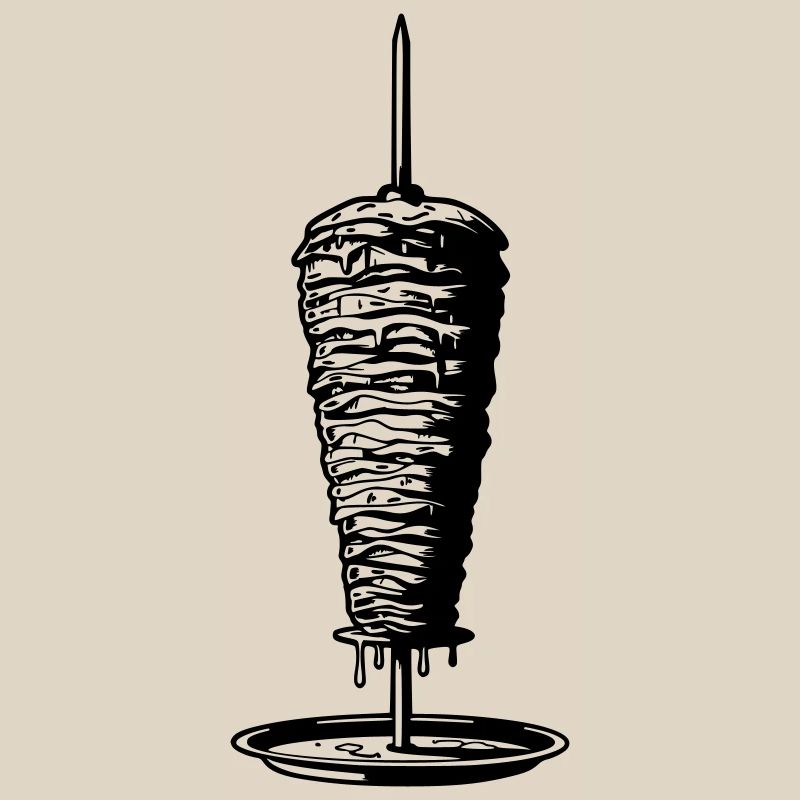 Kebab-Brosche