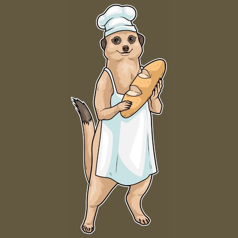 Erdmännchen Bäcker Brot