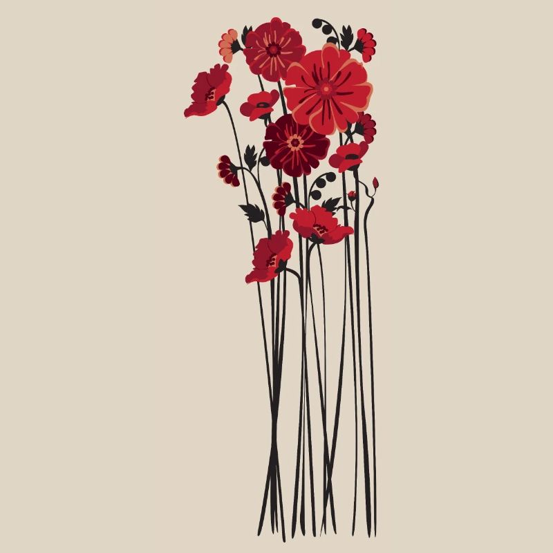 Illustration de fleurs de galets