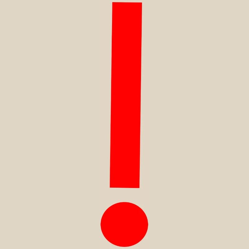 Red exclamation mark, template, pattern