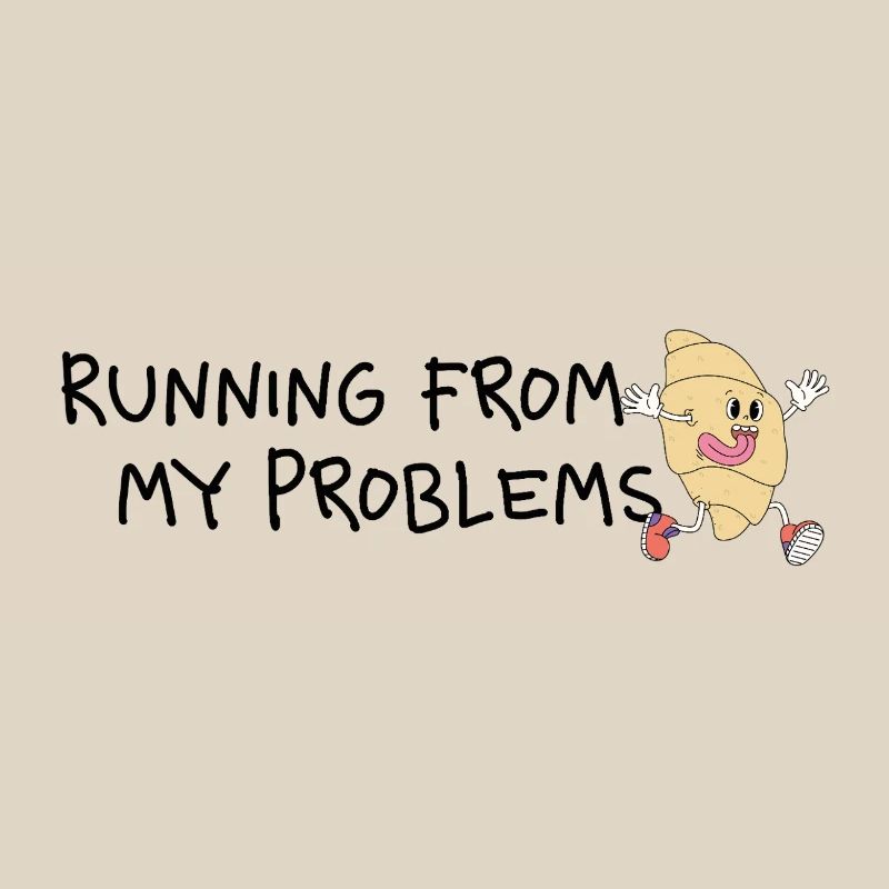 Running from My Problems – Retro Comic Humor