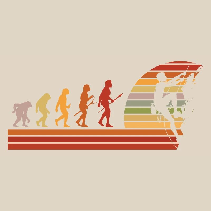 Evolution des Kletterns Retro Design