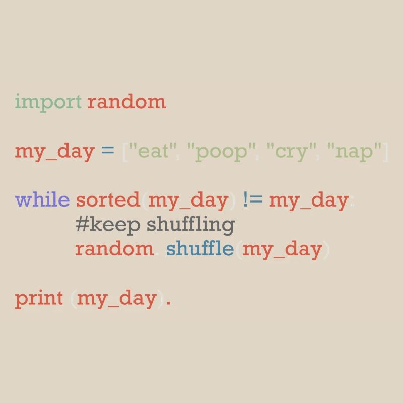 Lustiger Python-Code über den Alltag, Baby