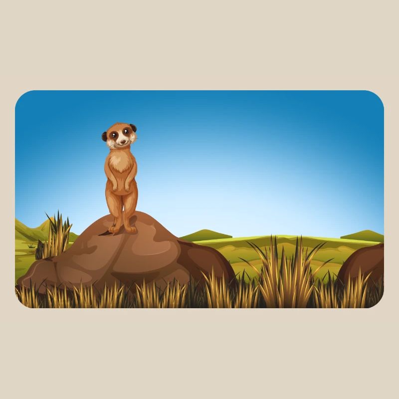 Meerkat on mound | customizable