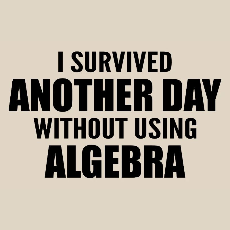 I survived without doing algebra today