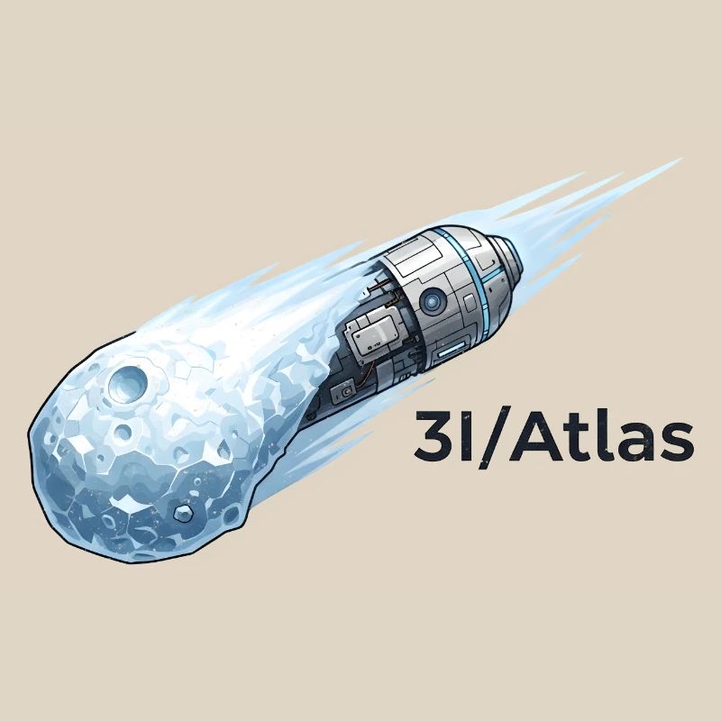 Comet flight through space