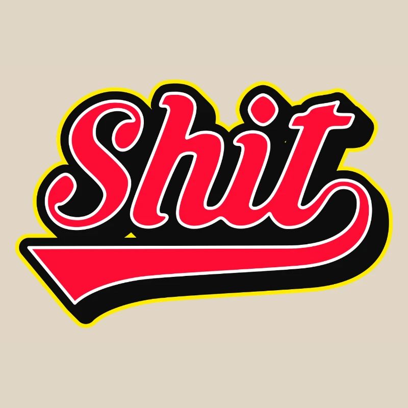 Shit Word Script Logo