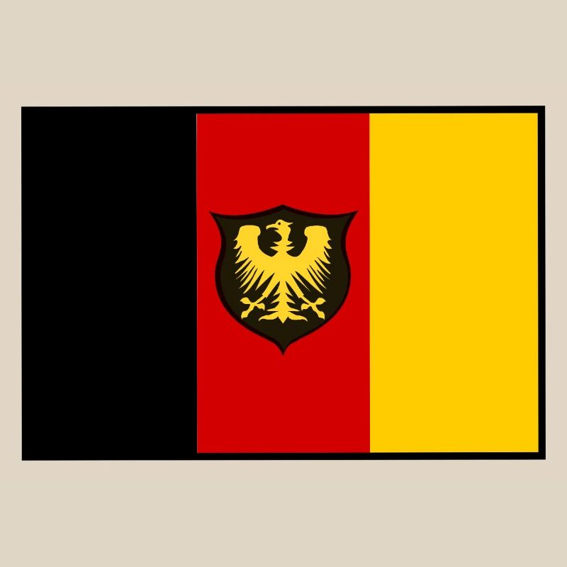 Eagle Flag BlackRedGold Shield