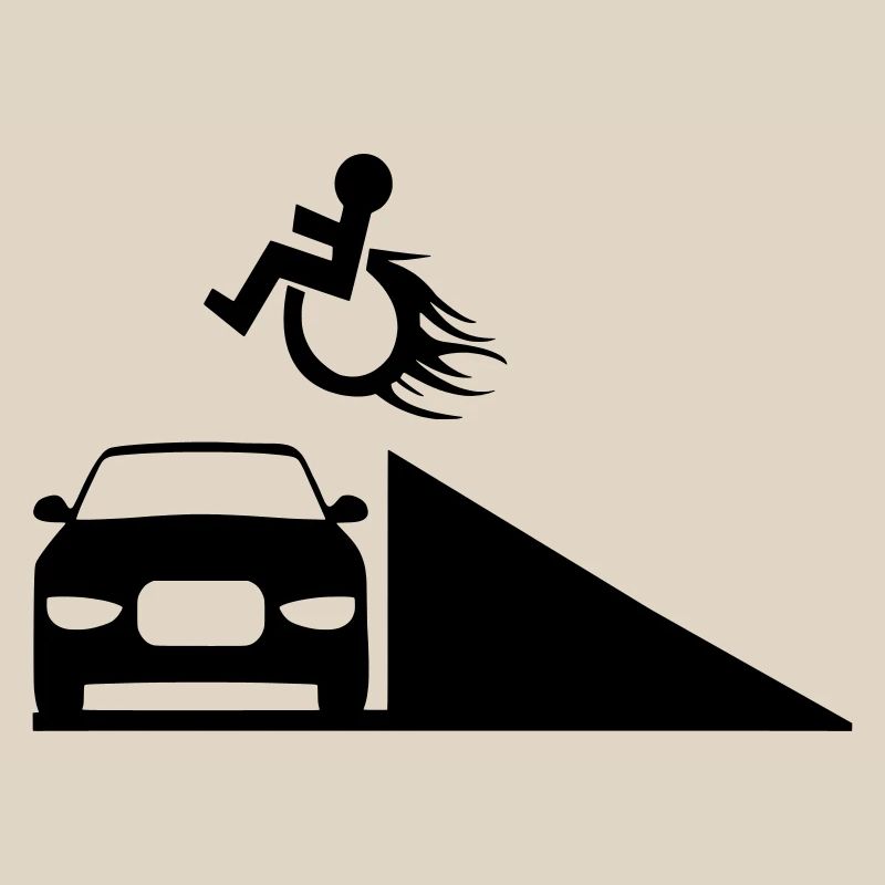 Rollstuhlfahrer springt über eine Rampe #